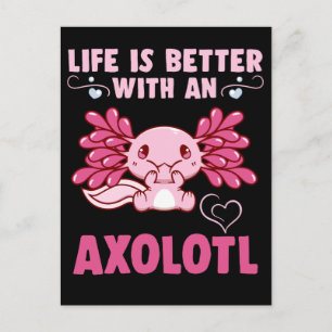 Kawaii Axolotl Amphibian Lover Postcard