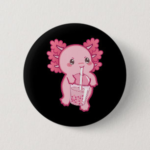 Kawaii Axolotl Boba Bubble Tea Teen Girl Kids Japa 6 Cm Round Badge