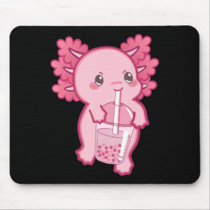 Kawaii Axolotl Boba Bubble Tea Teen Girl Kids Japa Mouse Mat