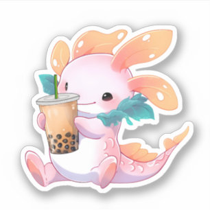 Kawaii Axolotl & Boba Tea