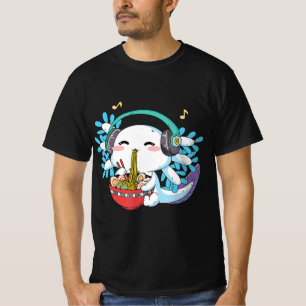 Kawaii Axolotl Eating Ramen Noodles Anime Kids Boy T-Shirt