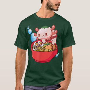 Kawaii Axolotl Eating Ramen Noodles Anime Lover Gi T-Shirt