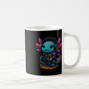 Kawaii Axolotl Playing Video Games Funny Gaming Ax Coffee Mug