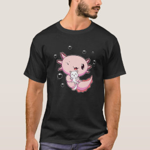 Kawaii Axolotl Pun Cat Lover Kitten T-Shirt