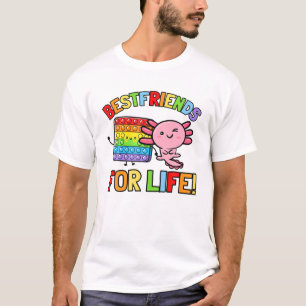 Kawaii Axolotl Push Pop It Fidget Kids Boys Toddle T-Shirt