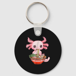 Kawaii Axolotl Ramen Food Japanese Funny Graphic A Key Ring