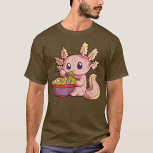 Kawaii Axolotl Ramen Japanese Anime Gift Teen Girl T-Shirt