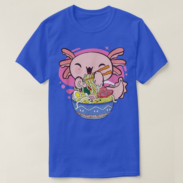 Kawaii Axolotl Ramen Japanese Anime Noodle Kids Te T-Shirt (Design Front)