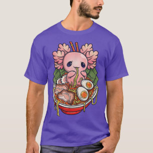 Kawaii Axolotl Ramen Japanese Noodle Anime T-Shirt