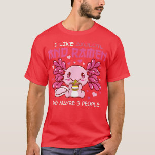 Kawaii Axolotl Ramen Noodles Japanese Anime Gifts  T-Shirt