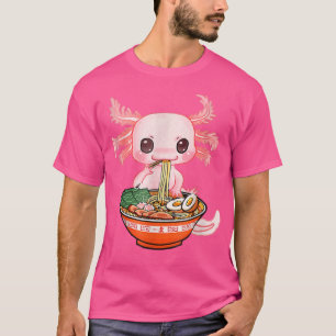 Kawaii Axolotl Ramen Noodles Japanese Anime Otaku T-Shirt