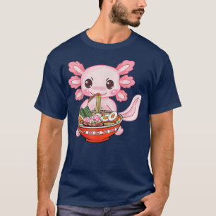 Kawaii Axolotl Ramen Noodles Japanese Anime Otaku  T-Shirt