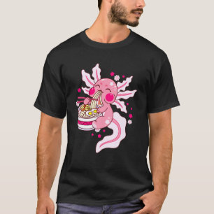 Kawaii Axolotl Ramen Noodles Japanese Anime Otaku T-Shirt