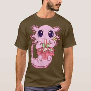 Kawaii Axolotl Ramen Noodles Japanese Anime Otaku T-Shirt