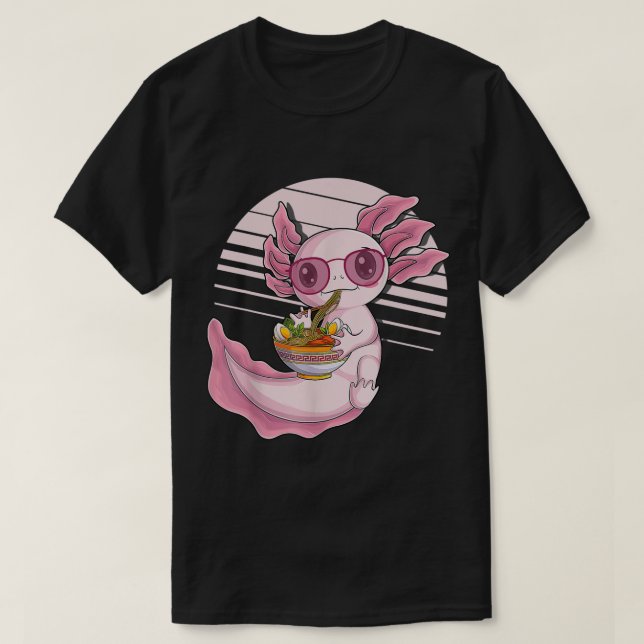 Kawaii Axolotl Ramen Noodles Japanese Food Anime G T-Shirt (Design Front)