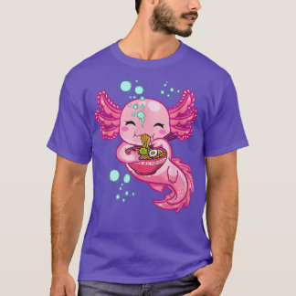 Kawaii Axolotl Ramen Teen Girls Anime Japanese Lov T-Shirt