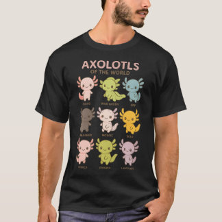 Kawaii Axolotls Of The T-Shirt