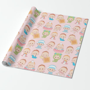 Kawaii Babies Wrapping Paper