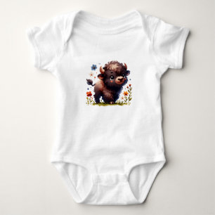 Kawaii Baby Buffalo Art Bodysuit