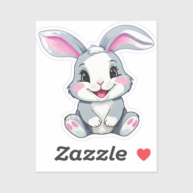 Kawaii Baby Bunny Sticker (Sheet)