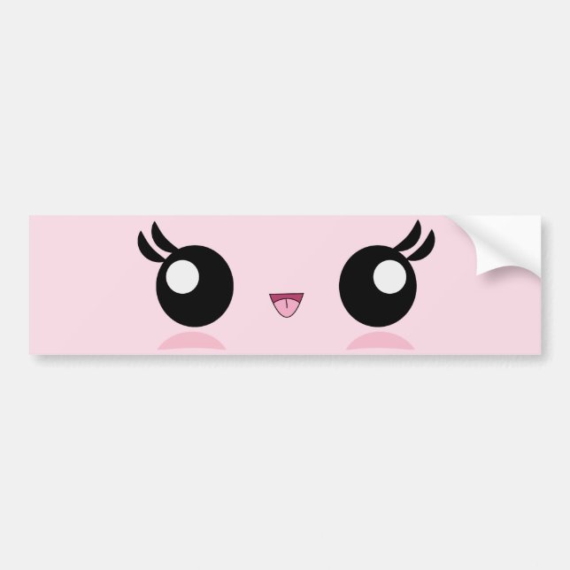 Kawaii Baby Face bumper sticker (Front)