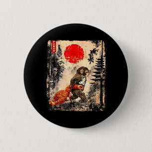 Kawaii Baby Monkey Punch Cute Japanese Ukiyo-e 6 Cm Round Badge