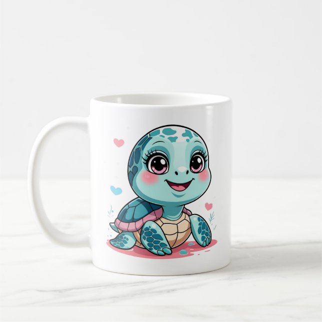 Kawaii Baby Turtle Mug (Left)