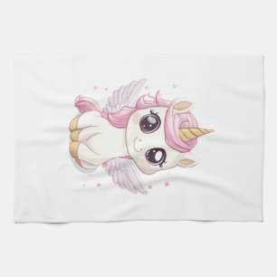 Kawaii Baby Unicorn (1) Tea Towel