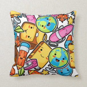 Kawaii Back to School Supplies Cushion