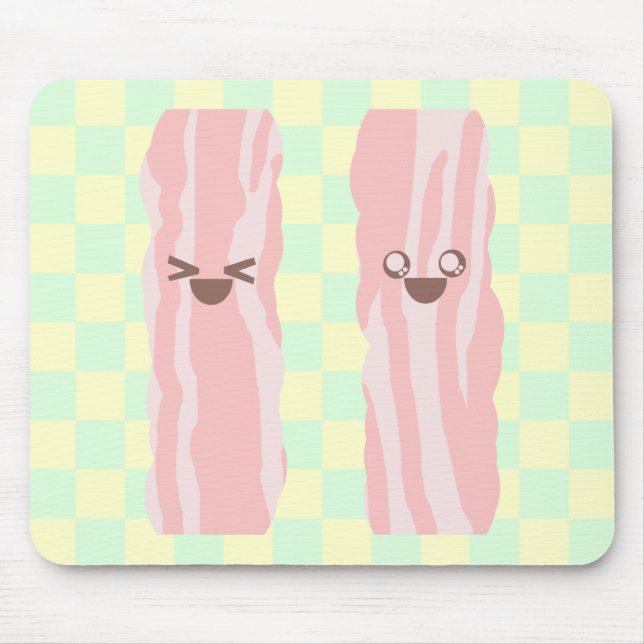 kawaii bacon breakfast mouse mat (Front)