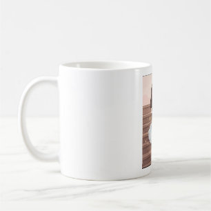 Kawaii Ballerina Mug with Sky Blue Tutu