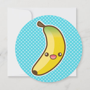 Kawaii Banana Birthday Party Invitation