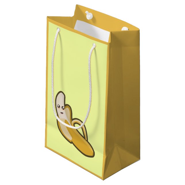 Kawaii Banana Small Gift Bag (Front Angled)