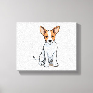 Kawaii Basenji Puppy Canvas Print
