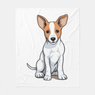 Kawaii Basenji Puppy Fleece Blanket