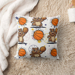 Kawaii Basketball Gopher Print  Cushion