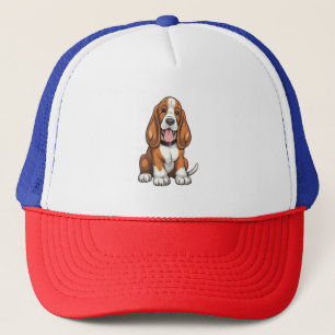 Kawaii Basset Hound Puppy   Trucker Hat