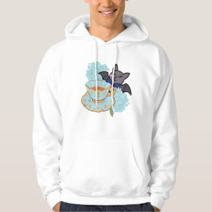 Kawaii Bat and Hydrangea Tea Time Hoodie