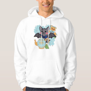 Kawaii Bat, Vintage Teapot and Teddy Bear Hoodie