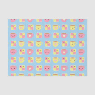 Kawaii Battenberg Cake & Cup of Tea Tissue Paper