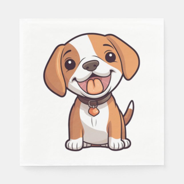 Kawaii Beagle Puppy   Napkin (Front)