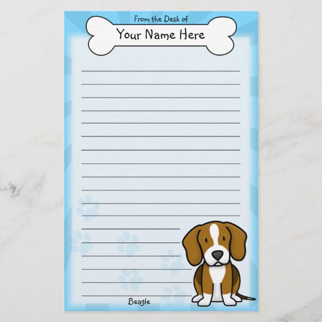 Kawaii Beagle Stationery (Front)