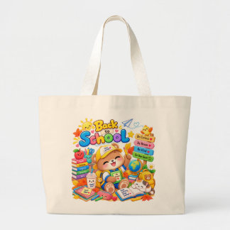 Kawaii Bear Back to School Study Tote Bag