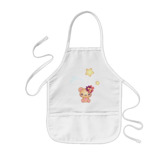 Kawaii Bear Kids Apron (Front)