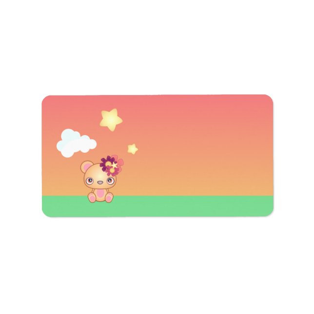 Kawaii Bear Label (Front)