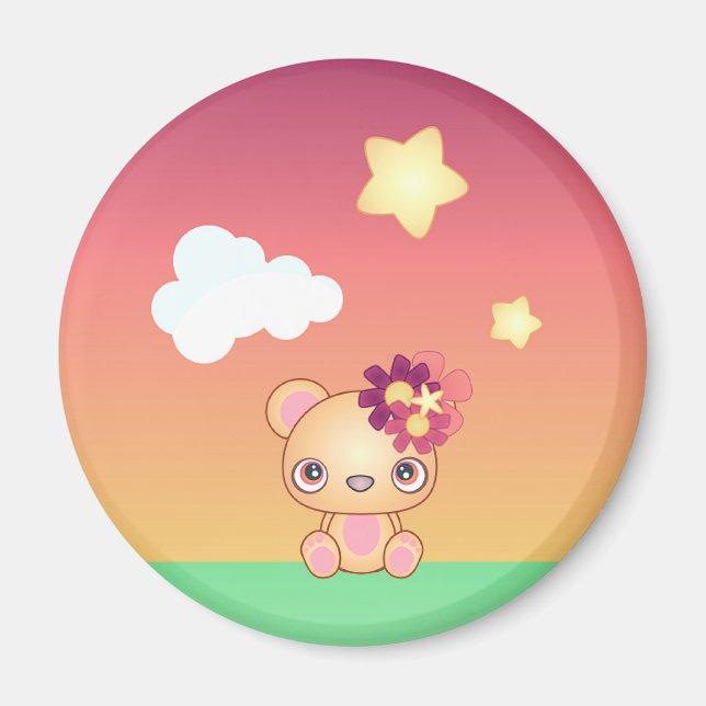 Kawaii Bear Magnet (Front)