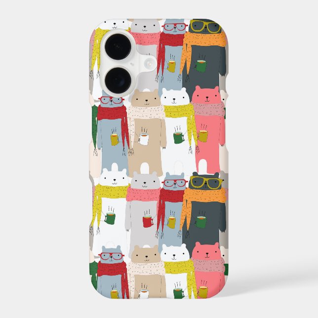 Kawaii Bears Case-Mate iPhone Case (Back)