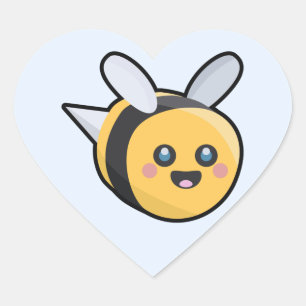 Kawaii Bee Heart Sticker