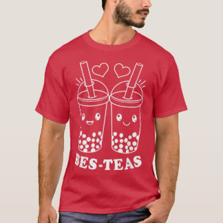 Kawaii Bes Teas Bubble Tea Cute Boba Besties  T-Shirt