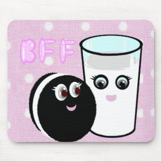 Kawaii best friends forever milk and cookie BFF Mouse Mat
